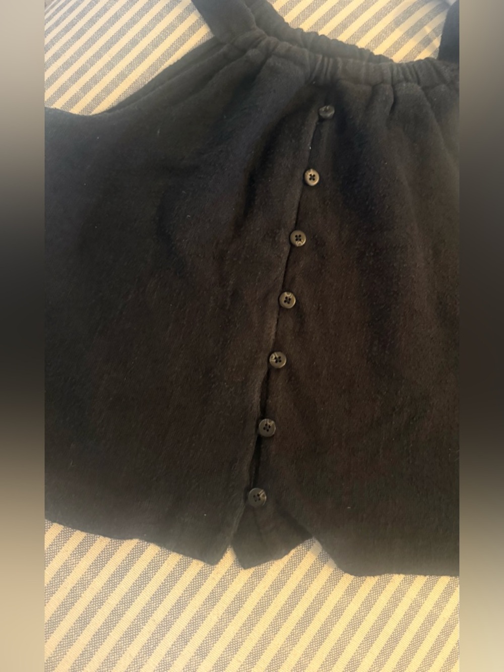 Madewell Women’s Black Button-Front Tank Blouse